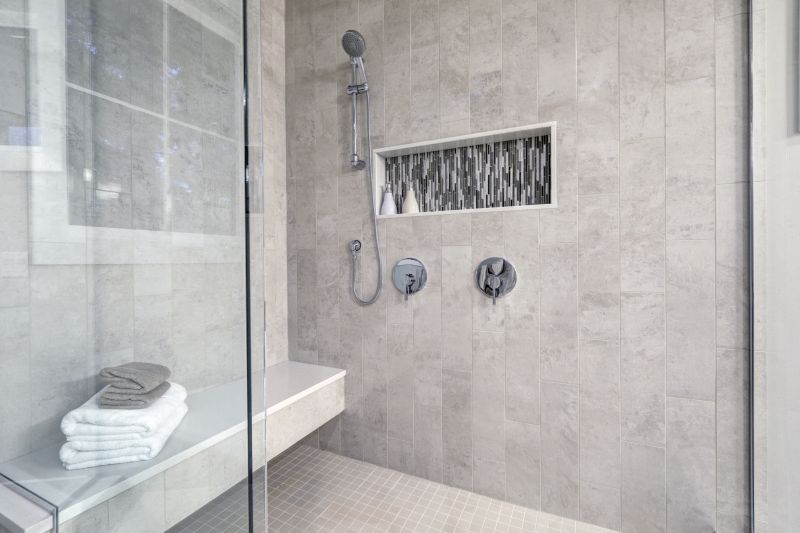 Modern Shower with Built-in Seating